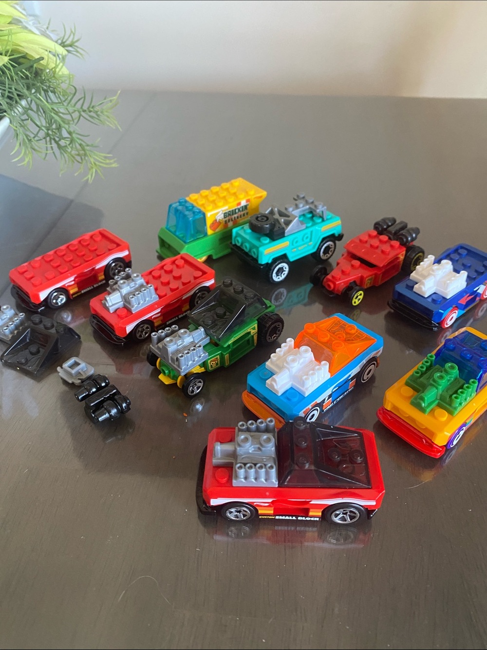 Lego Brick Hot Wheels Car Custom Building Toy LOT Experimotors